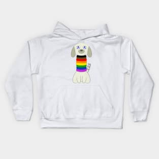 Rainbow puppy Kids Hoodie